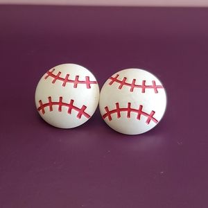Baseball earrings